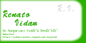 renato vidam business card